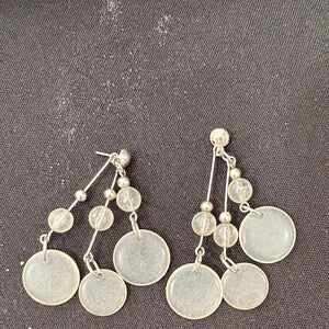 Vintage Elegant Silver Dangle Earrings
